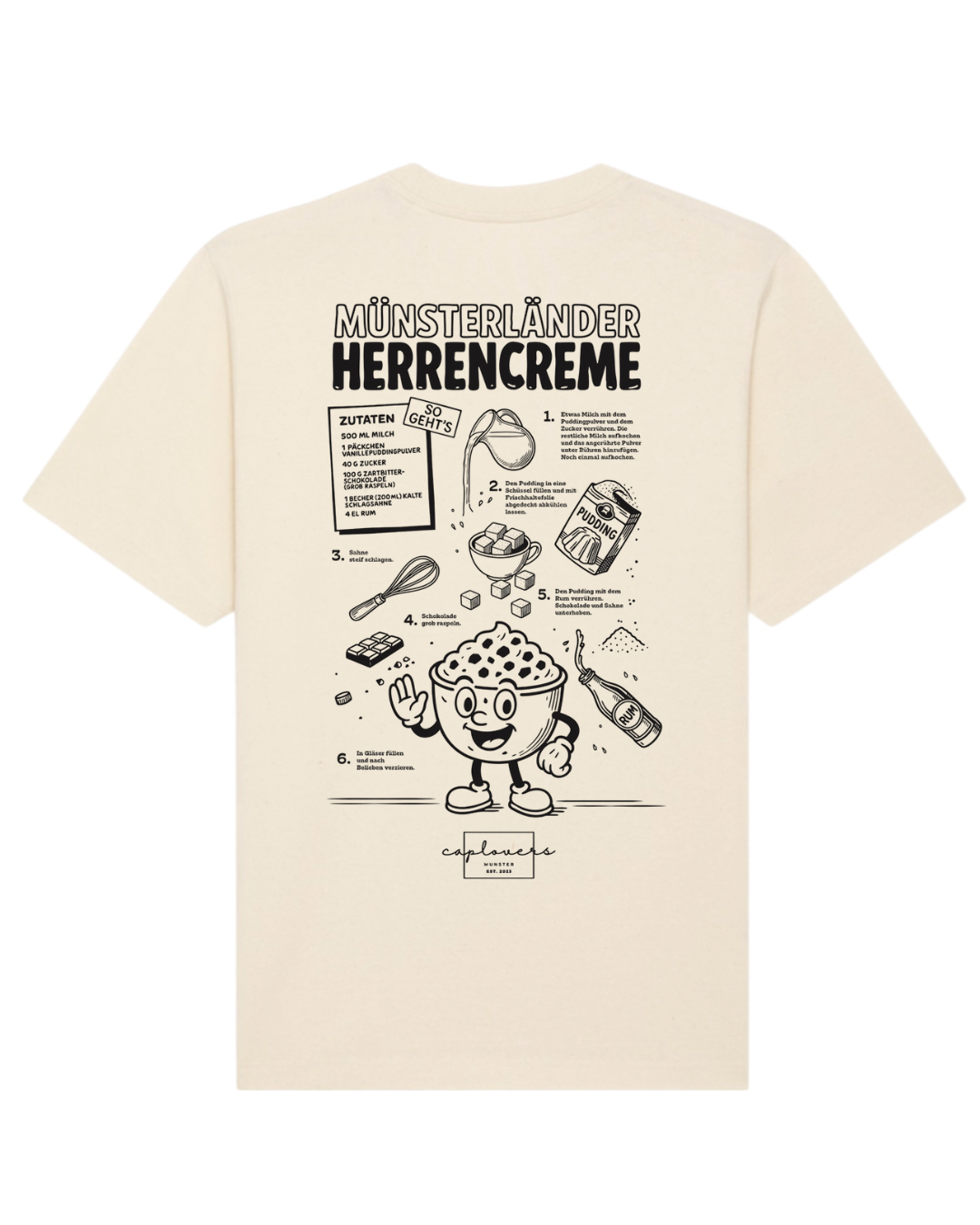 T-Shirt Biobaumwolle | Herrencreme